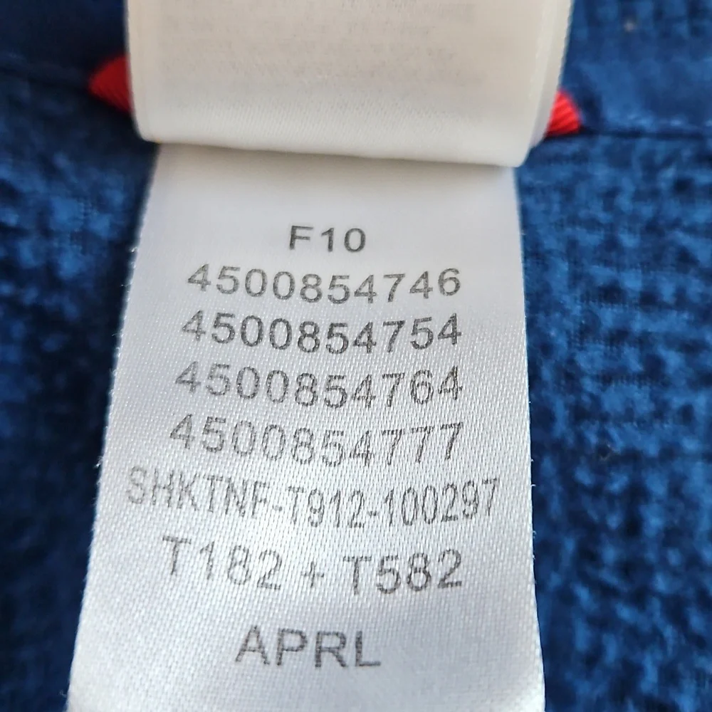 The North Face Quarter Zip‎ Waffle Fleece Pullover Men's XXL Lightweight Blue
